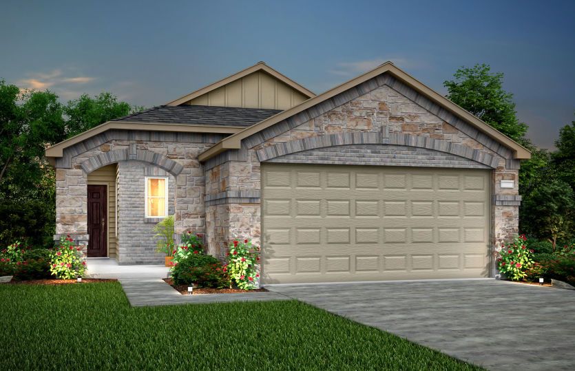 Adams:The Adams, a 1-story new construction home showing Home Exterior S