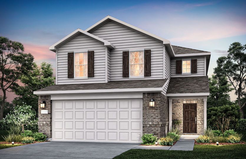 Camelia:The Camelia, a 2-story new construction home showing Home Exterior H