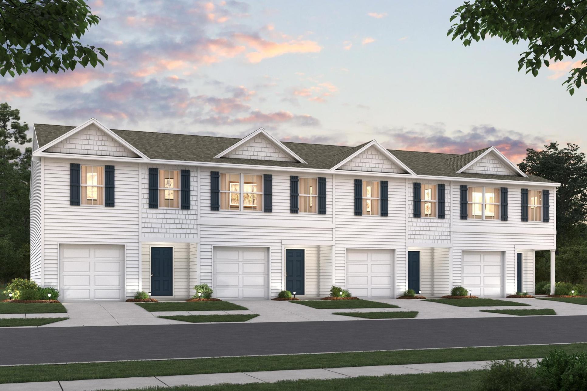 Exterior:Holly Springs Townhome Rendering