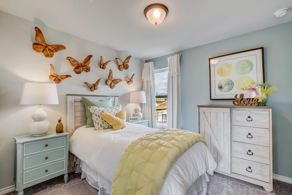 The San Saba model secondary bedroom image, at Crystal Springs - The Coves in Leander, by Century Co