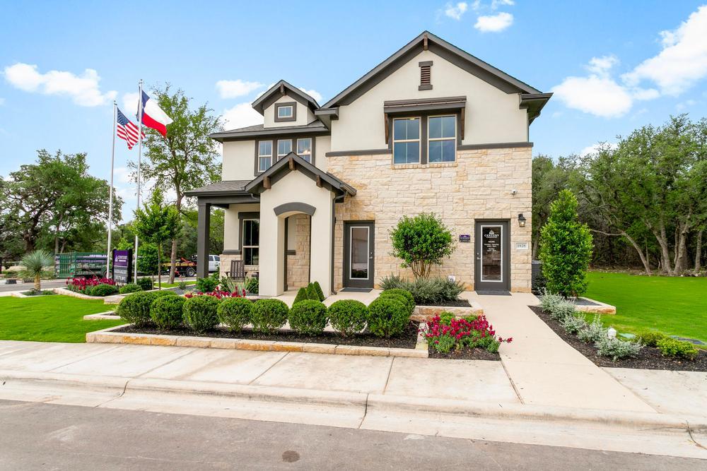 The Henderson model exterior image at Crystal Springs - The Lakes, in Leander, by Century Communitie