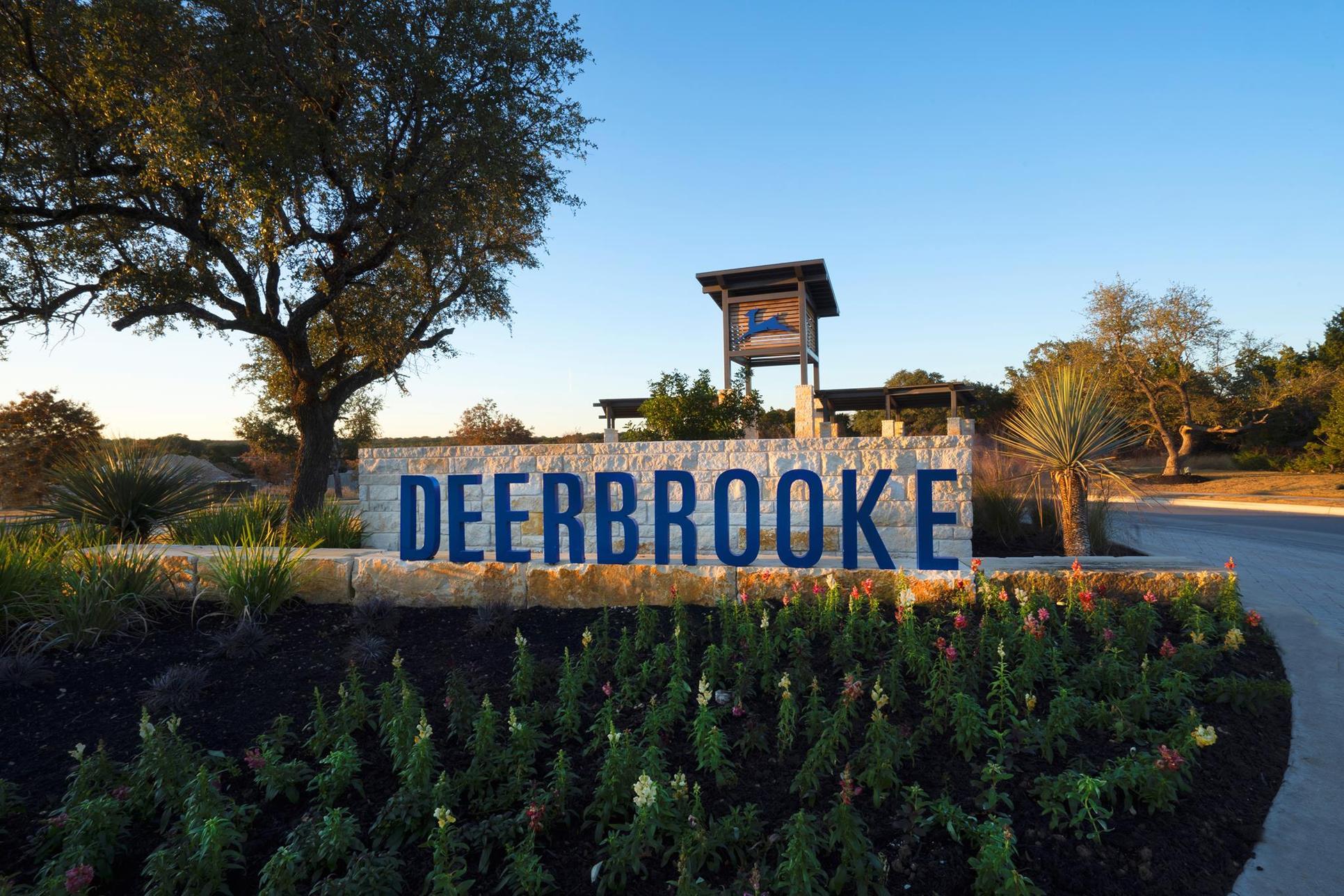 Deerbrooke entry monument, Leander TX
