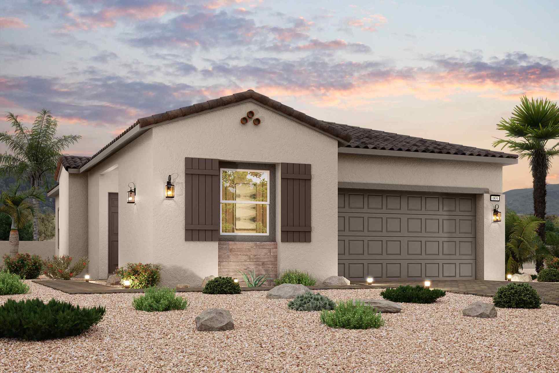 Exterior:Plan 1831 Spanish Modern