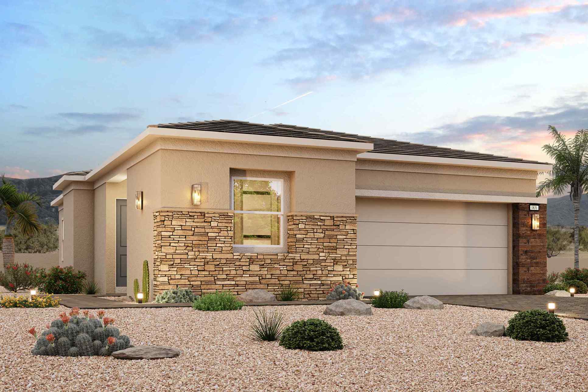 Exterior:Plan 1831 Desert Contemporary