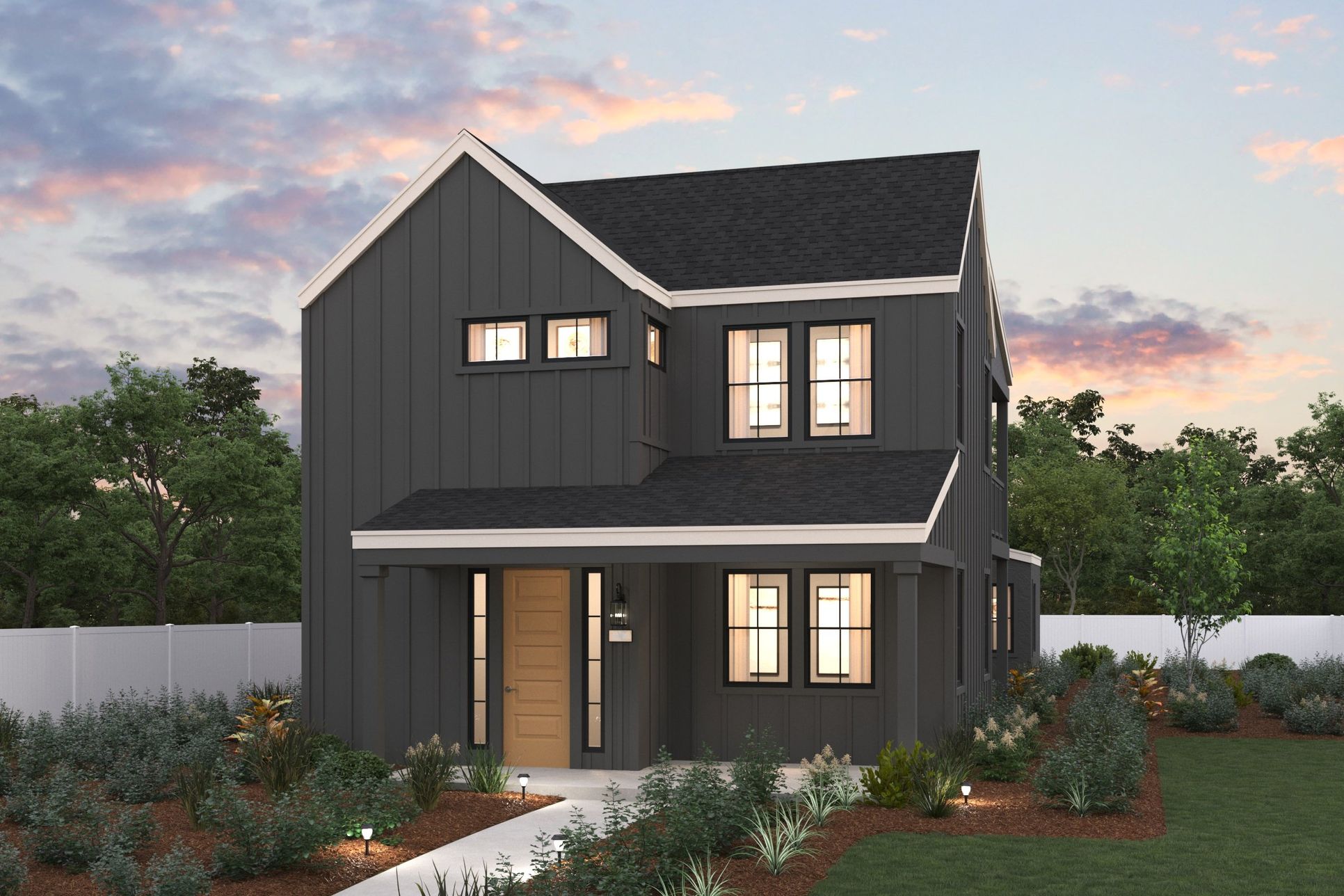 SOMO Harmony, Plan 1 Elevation A Rendering, Rohnert Park, CA