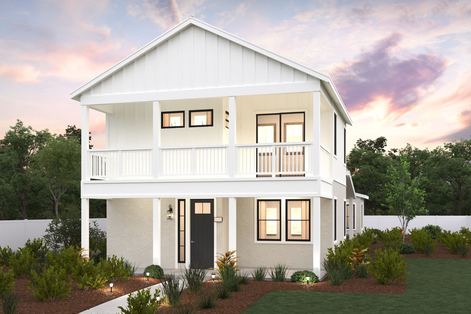 SOMO Harmony, Plan 1 Elevation C Rendering, Rohnert Park, CA