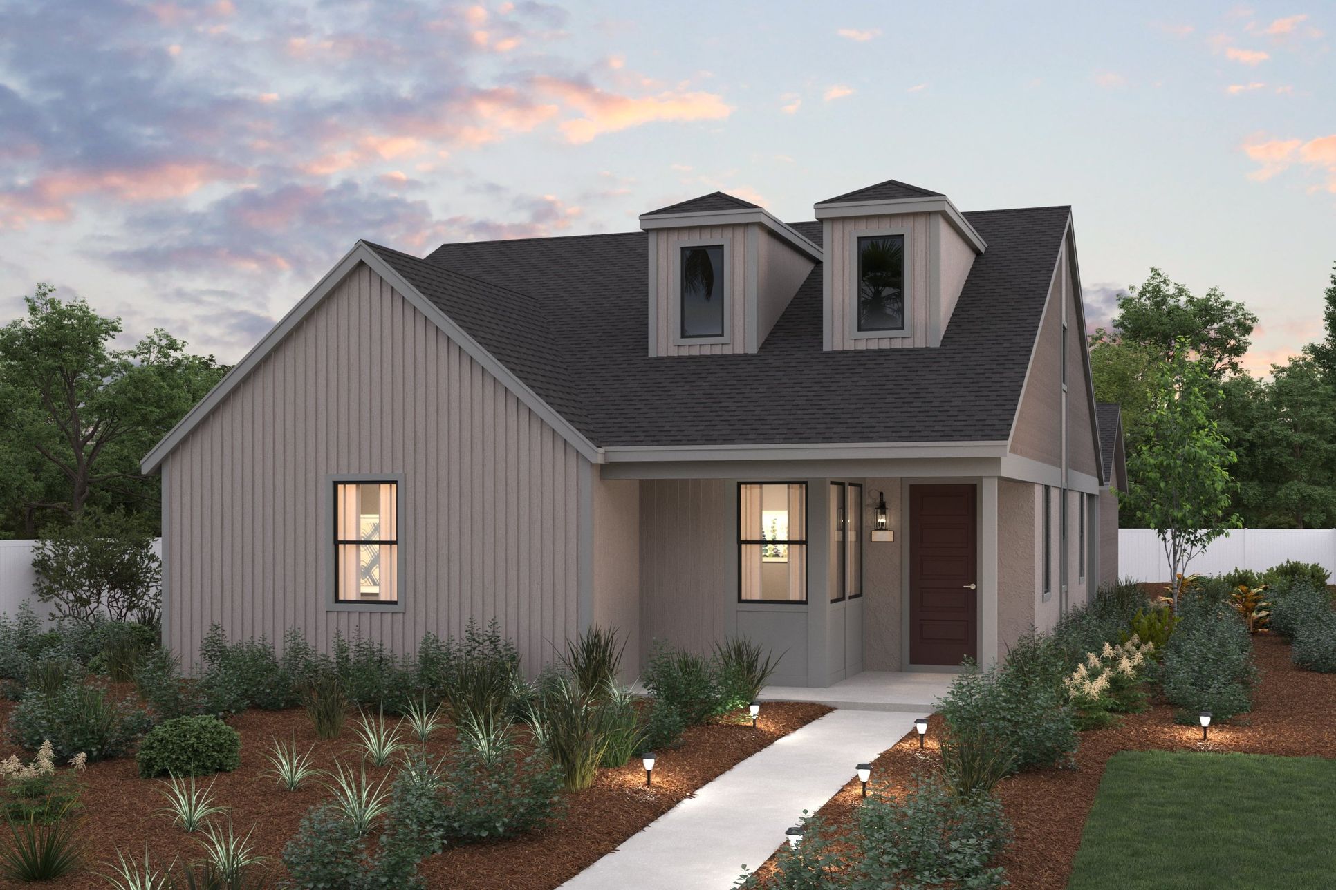 SOMO Harmony, Plan 3 Elevation C Rendering, Rohnert Park, CA
