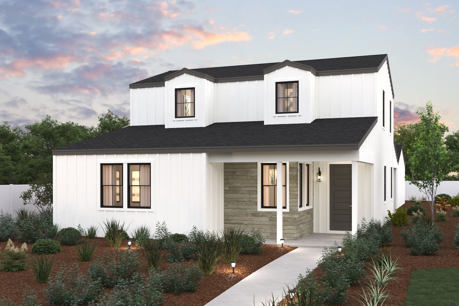 SOMO Harmony, Plan 4 Elevation A Rendering, Rohnert Park, CA