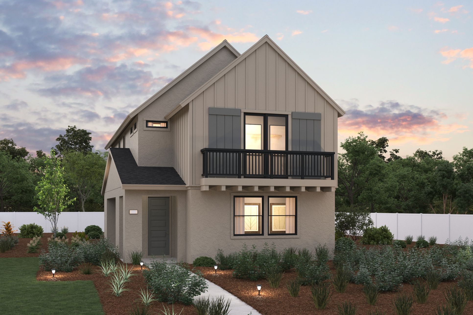 SOMO Synergy, Plan 1 Elevation A Rendering, Rohnert Park, CA