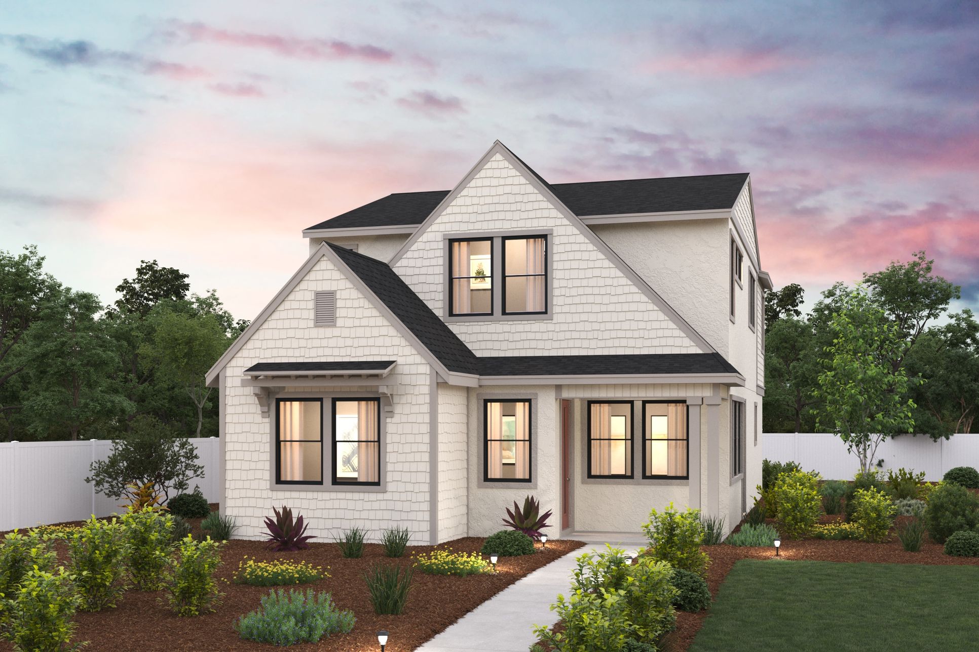 SOMO Synergy, Plan 5 Elevation E Rendering, Rohnert Park, CA