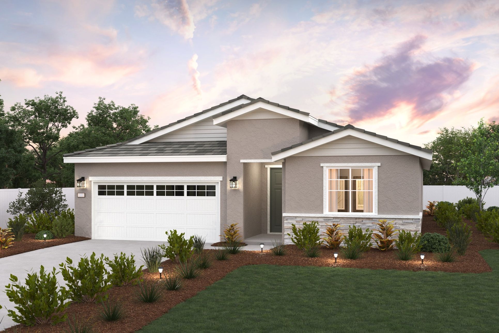 Villa Bellissima, Plan 2 Elevation B Rendering, Manteca, CA