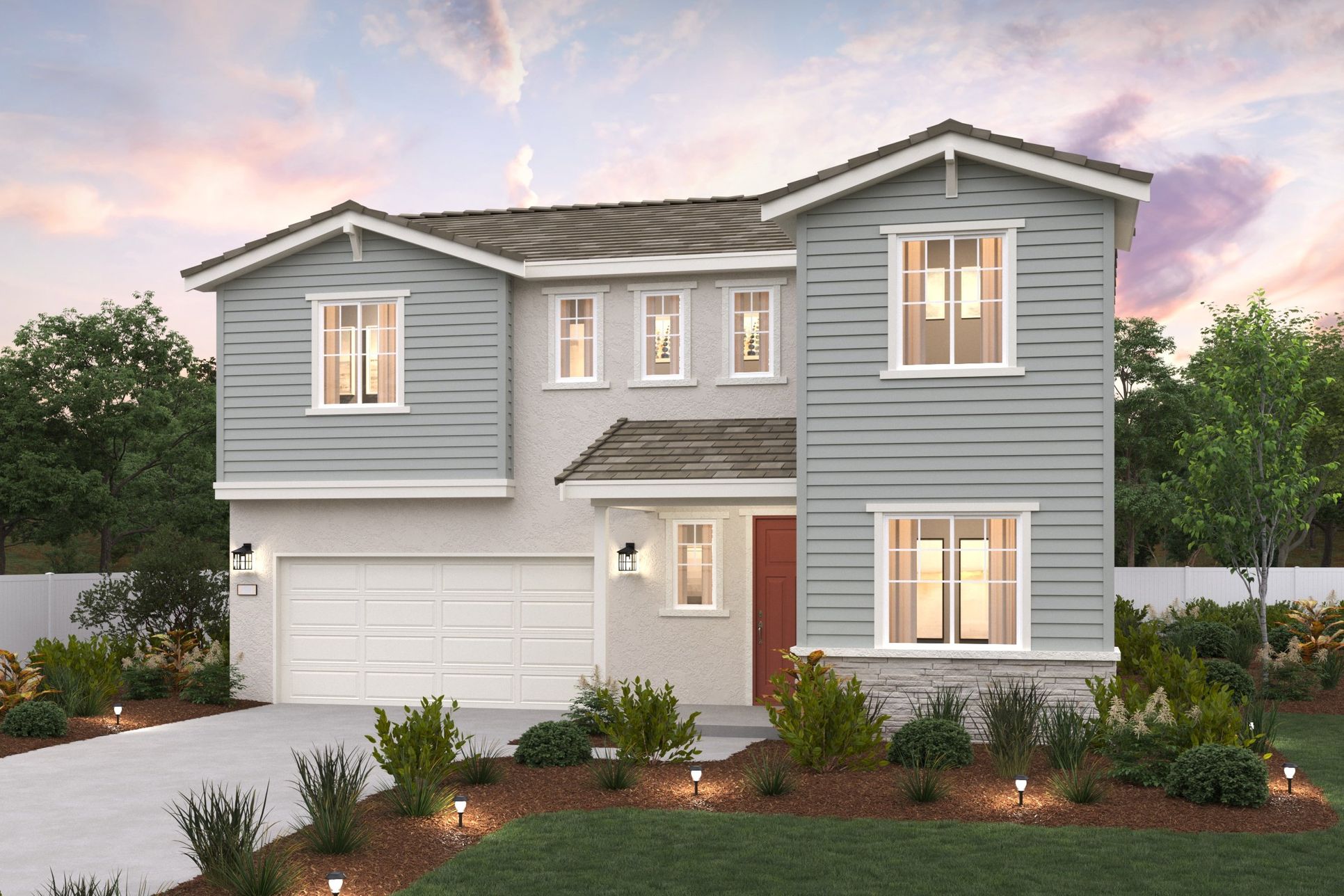 Villa Bellissima, Plan 5 Elevation B Rendering, Manteca, CA