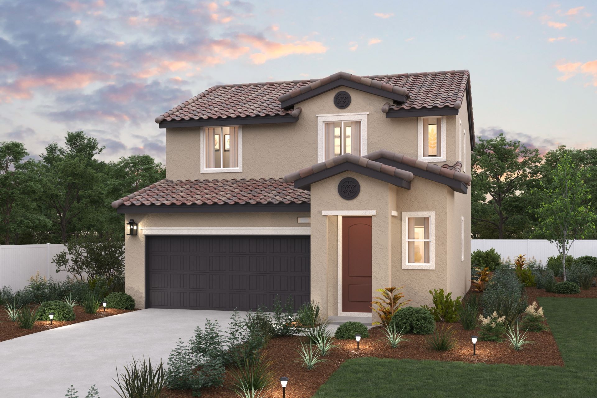 Park Place, Plan 3 Elevation A Rendering, Sacramento, CA