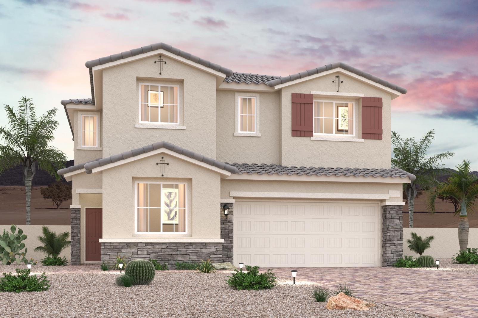 Exterior:Rendering: Residence 2119, Tuscan Elevation
