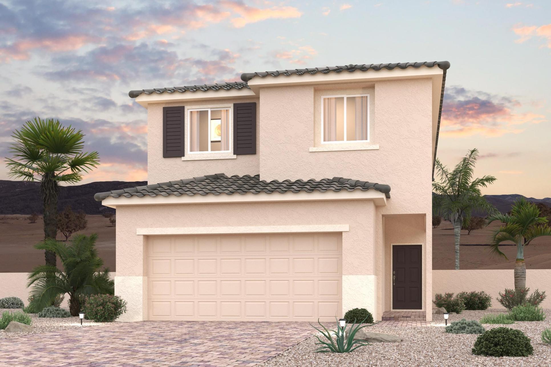 Exterior:Residence 2114, Traditional Elevation