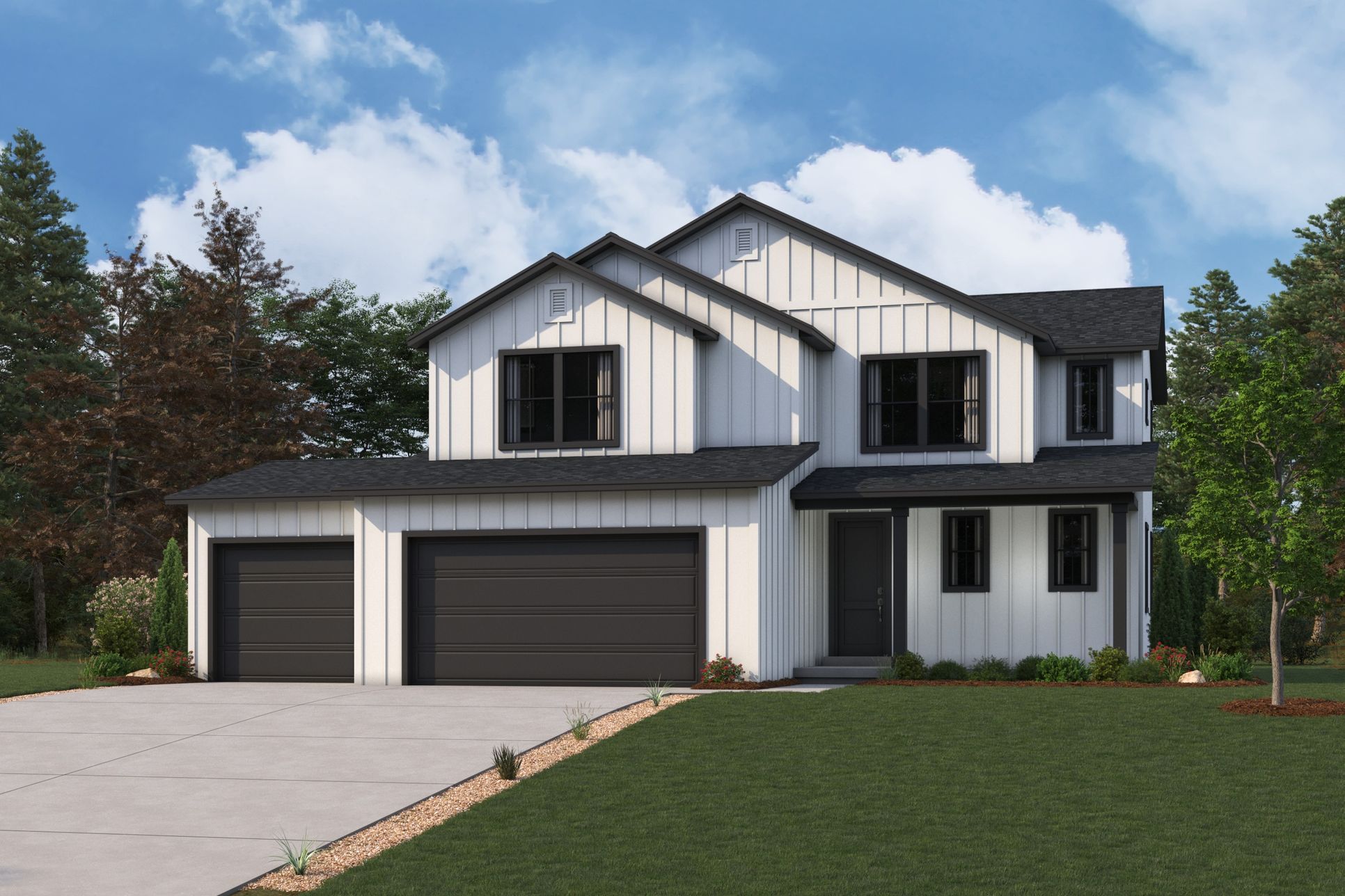 Glacier Plan, Modern Farmhouse Elevation:Glacier Plan, Modern Farmhouse Elevation
