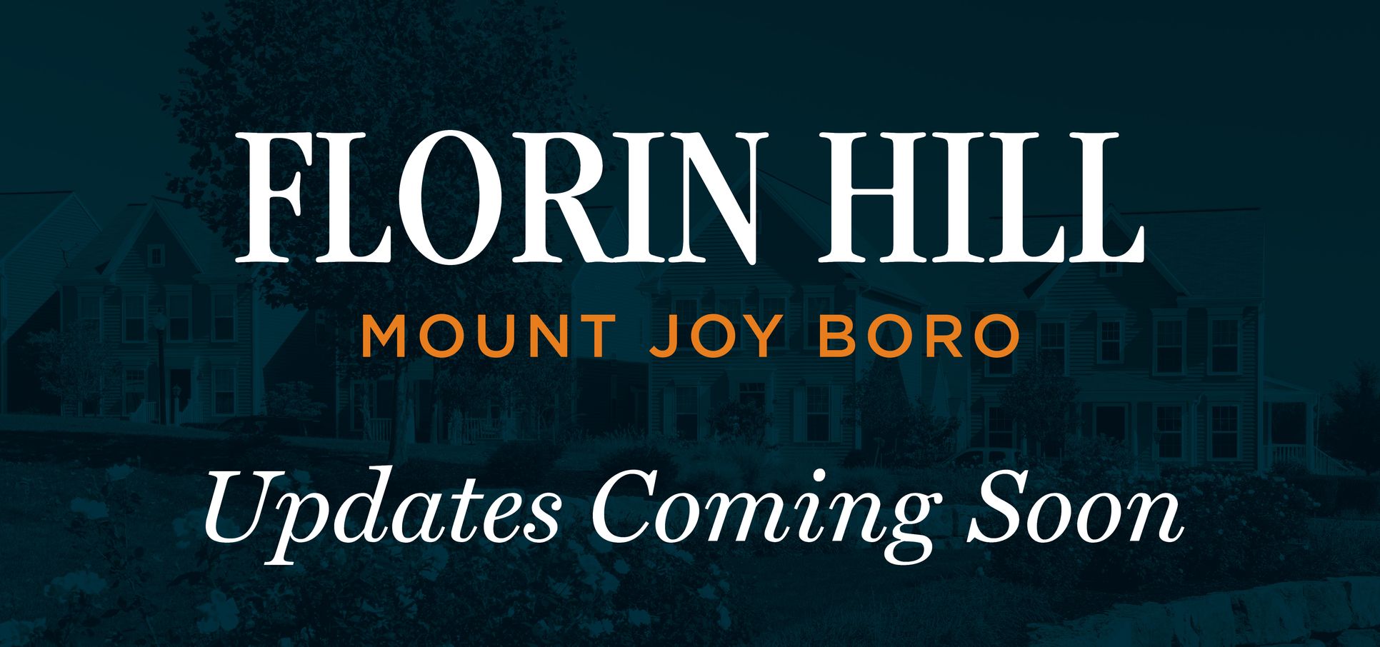Florin Hill in Mount Joy, PA New Homes by Charter Homes & Neighborhoods
