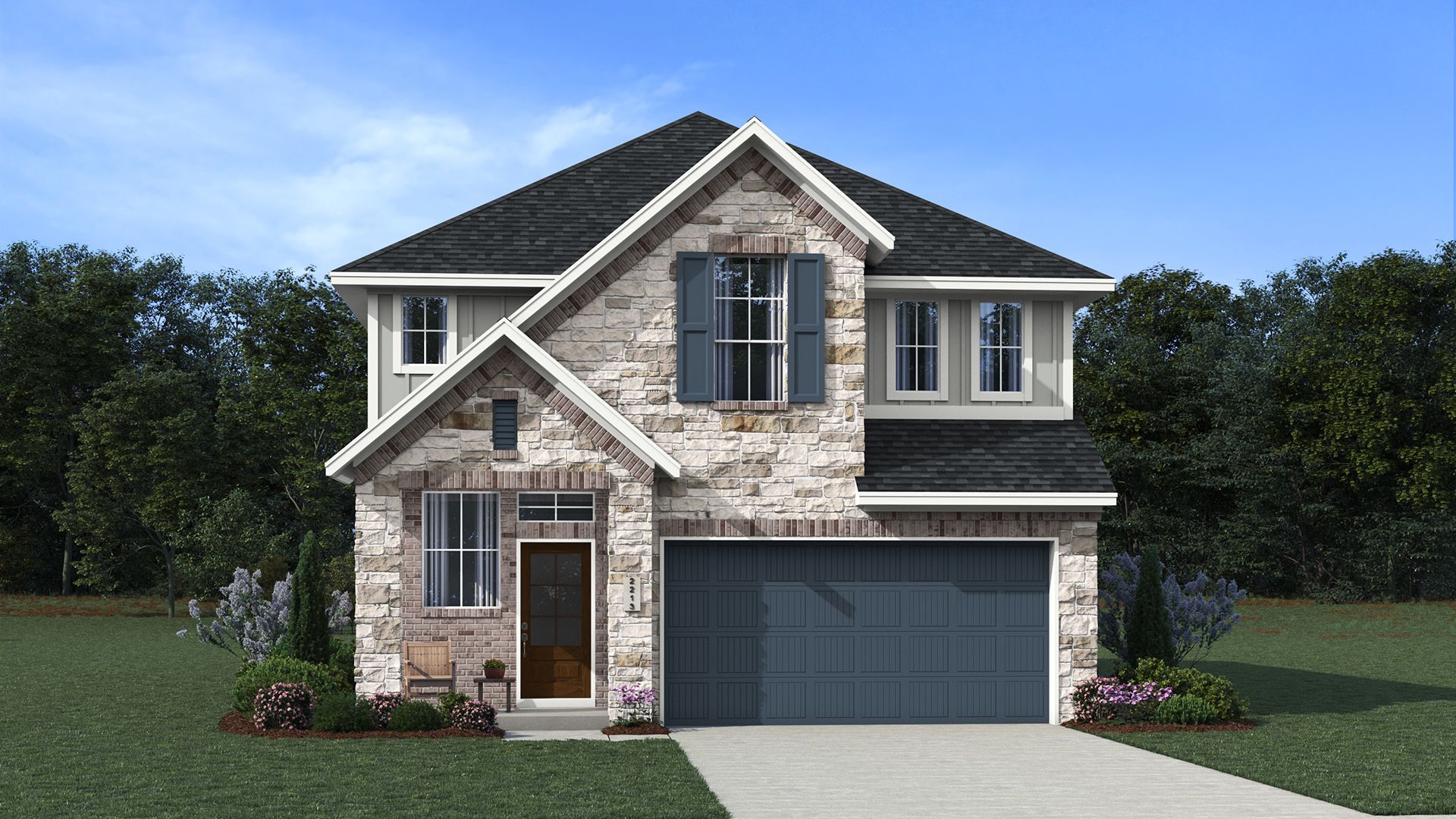 Sage-1614-TheGeorge Stone Elevation B:Elevation B Stone