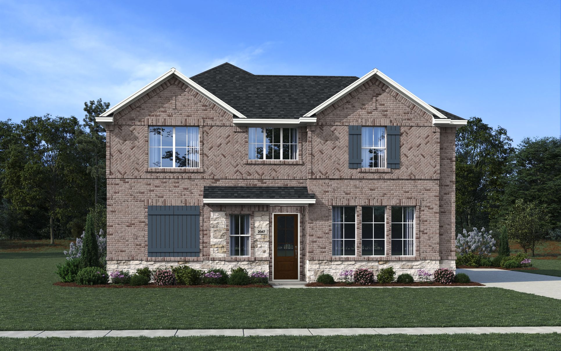 Hardin-2047Stone-TheCourtyardsAtTrinityFalls Elevation A:The Hardin Elevation A