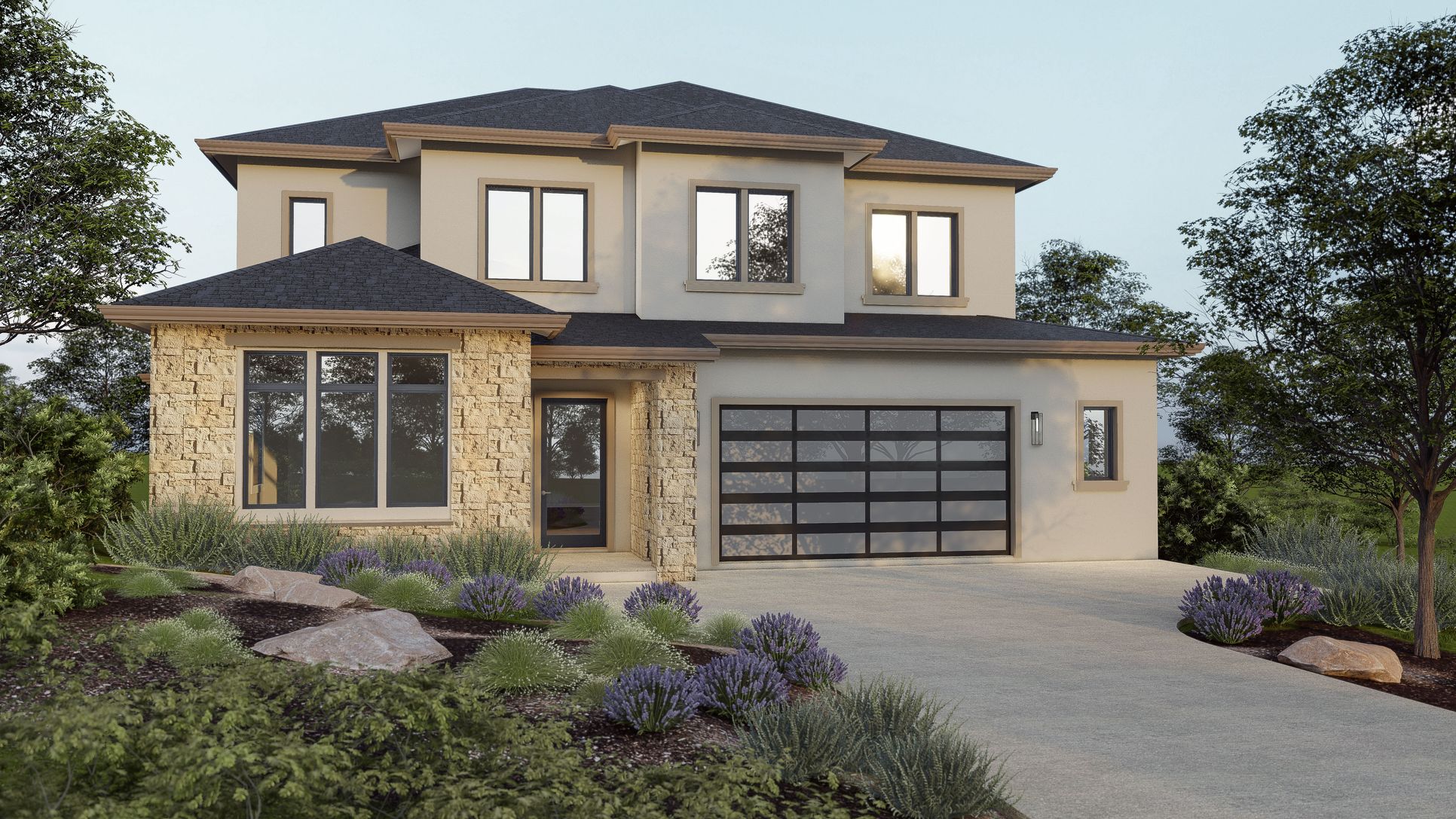 Plan 43X:Artist's Rendering of Home Exterior