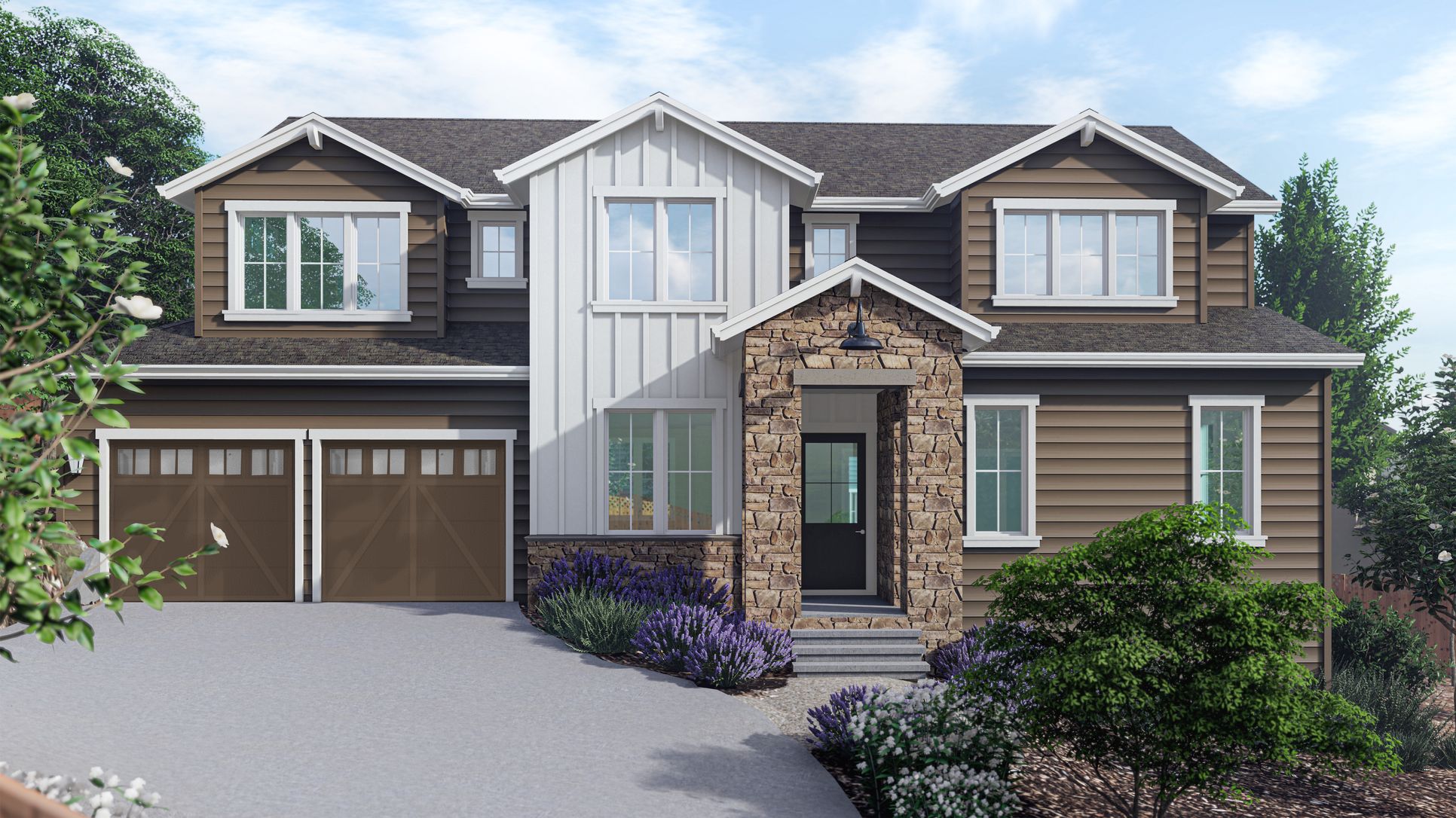 Carlile Place by Christopherson Builders - Homesite 01:Architect's artistic rendering depicting home exterior color scheme