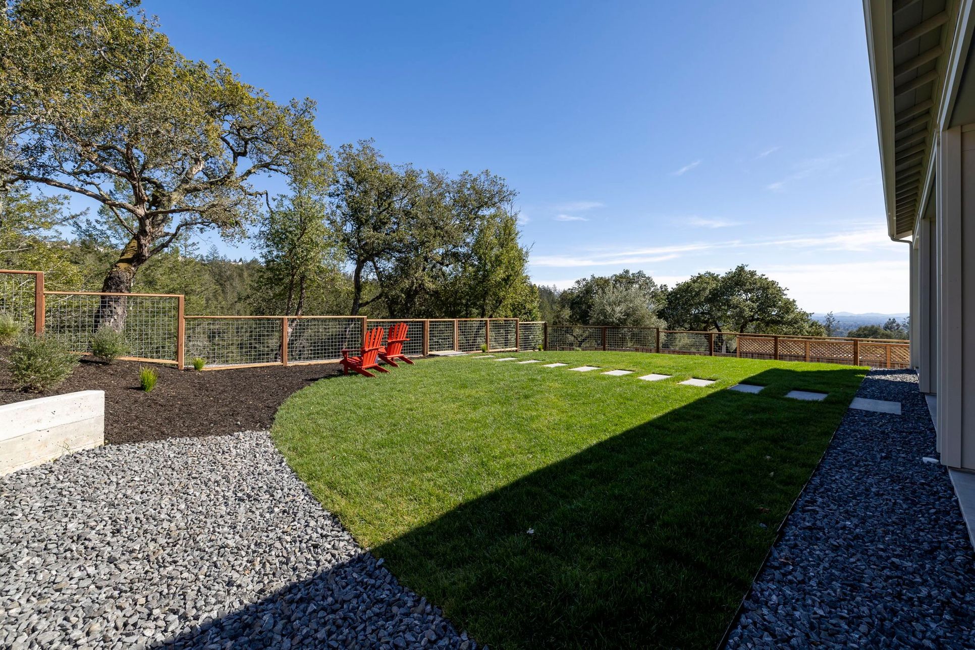 3712 Crown Hill:Mostly level backyard with views