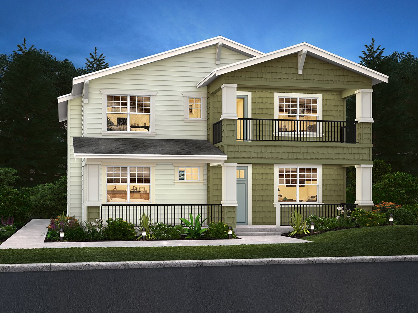 Elevation B - Craftsman:Plan G