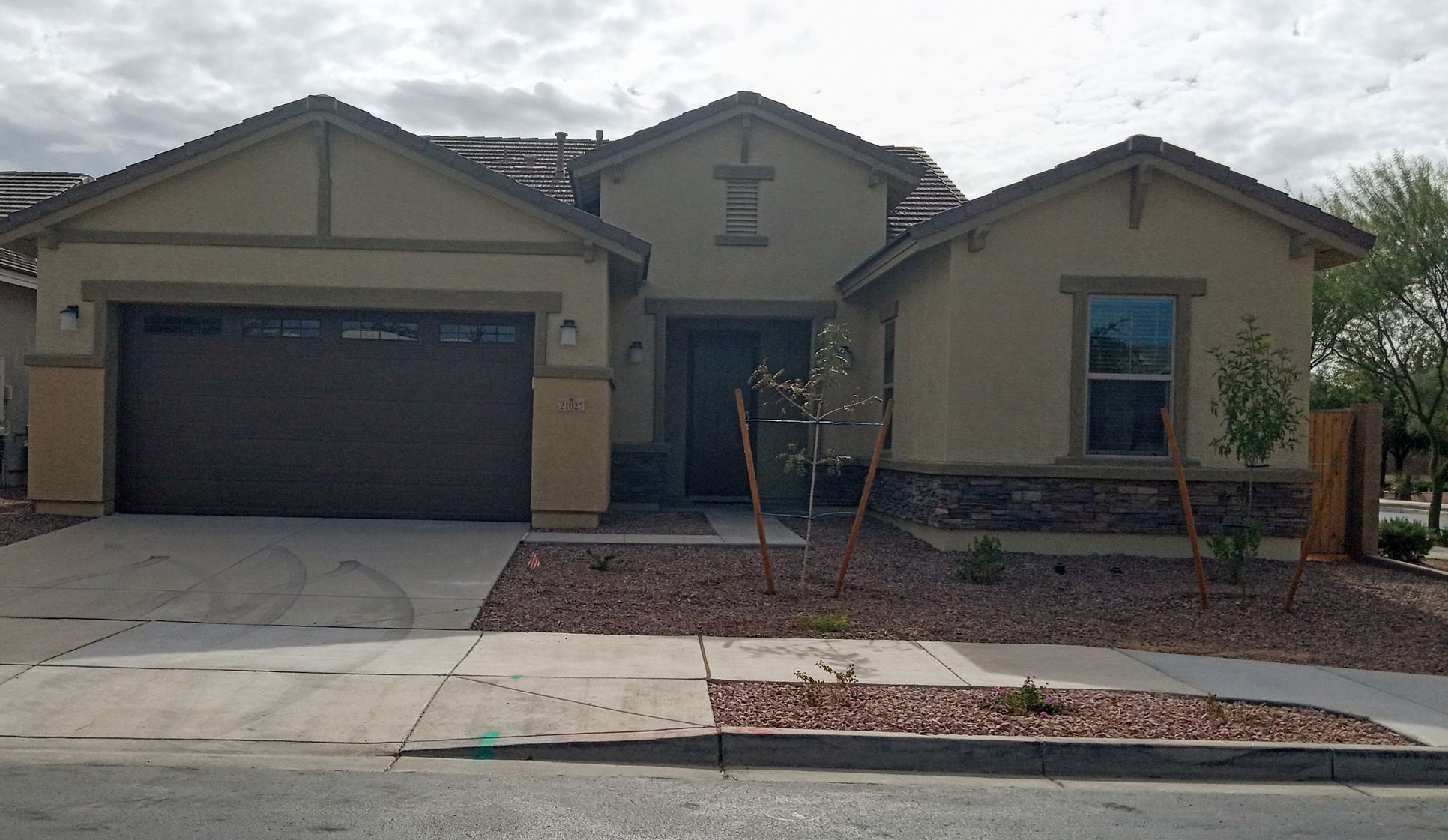 Exterior Elevation B w/Stone Veneer:Corner Home Site Across from the Park