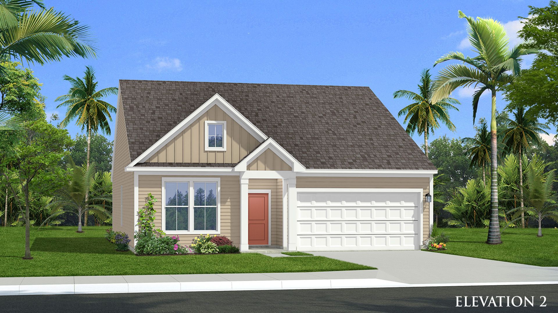 Elevation 2:Avondale Elevation 2 New Home Design of DRB Homes in Longs, SC