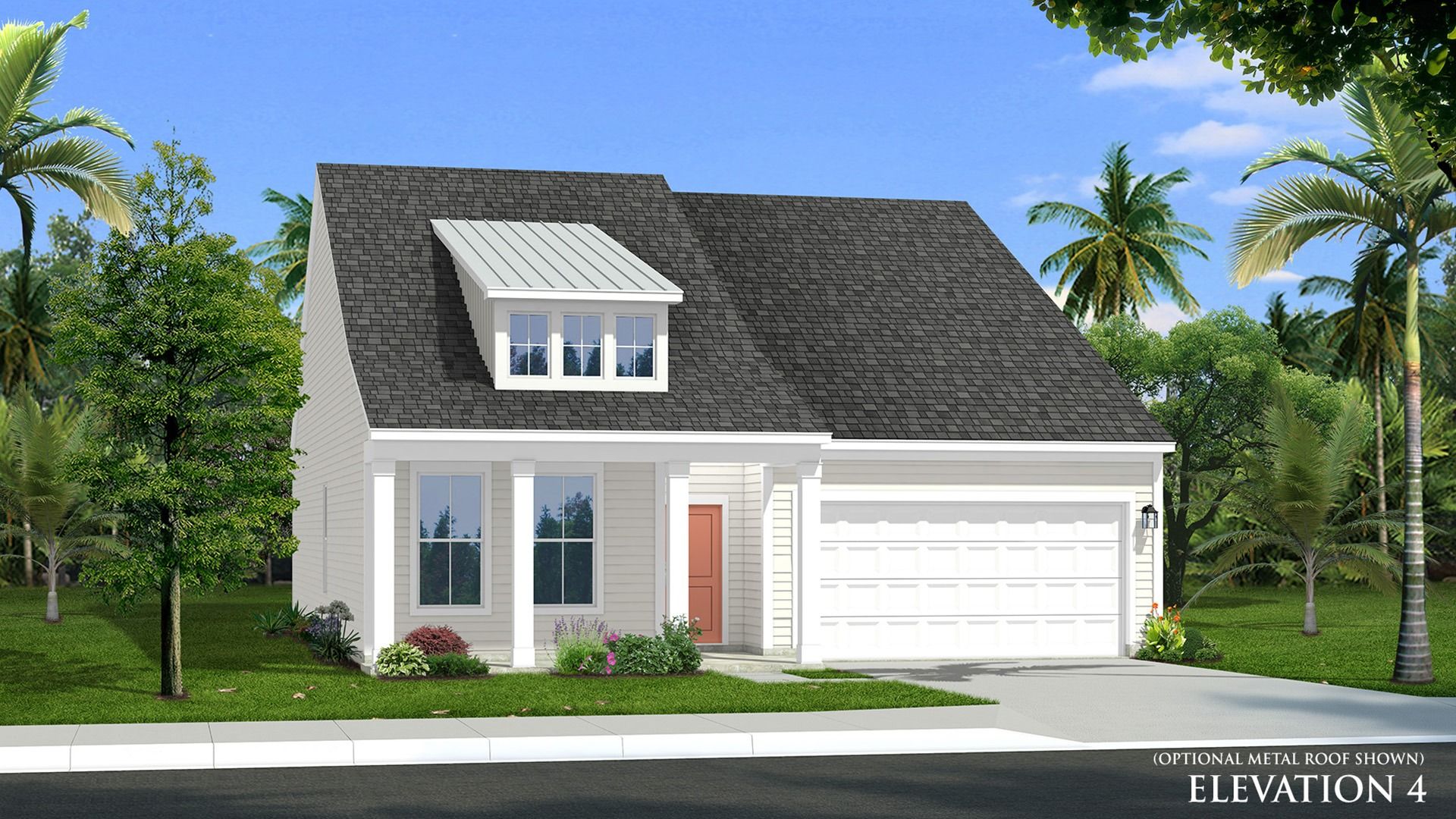 Elevation 4:Easton Exterior Elevation 4 DRB Homes New Home Construction in Chestnut Farms