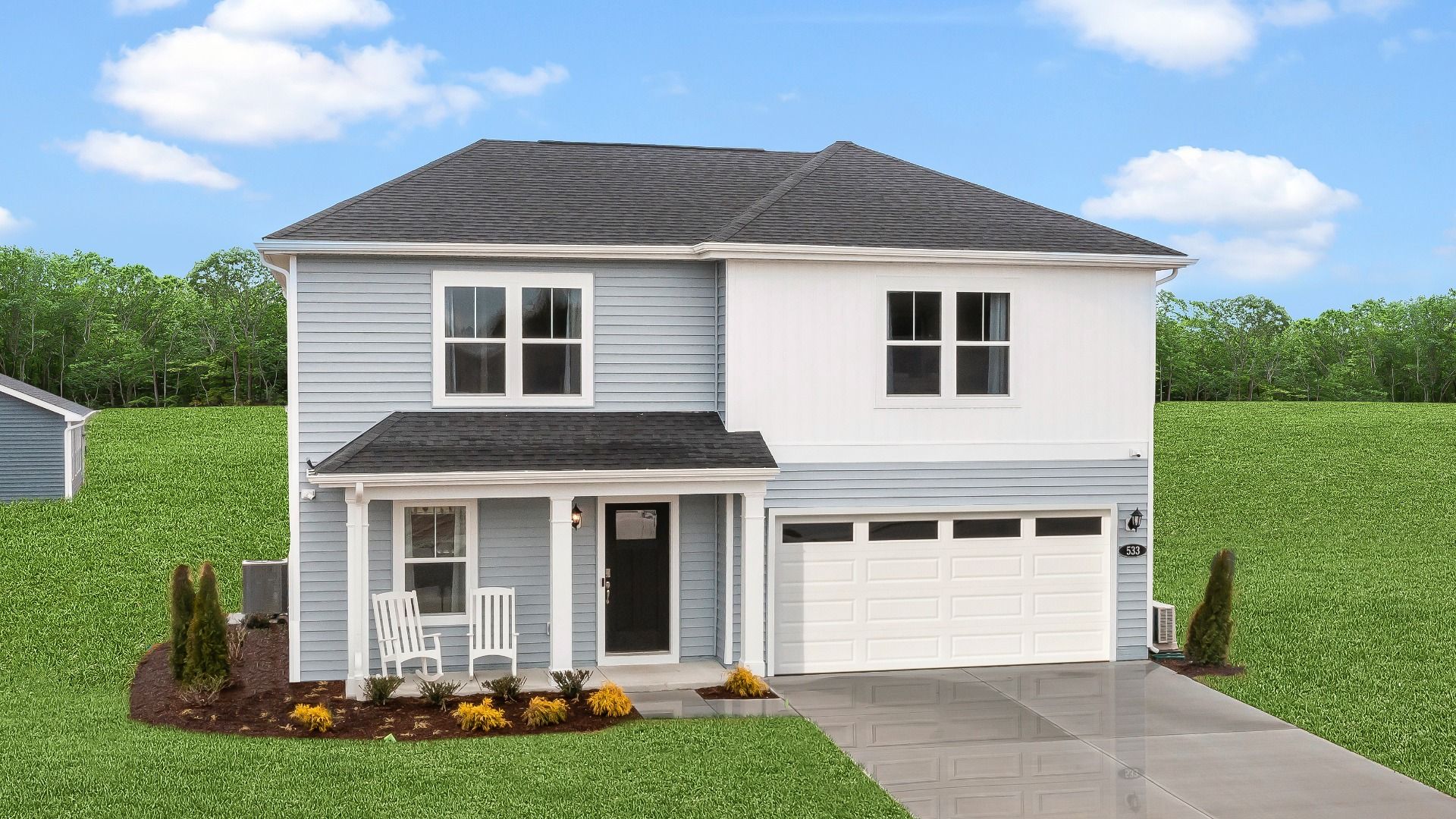 Whitehall II - Elevation 3:Exterior elevation 3 on the Whitehall II floor plan.