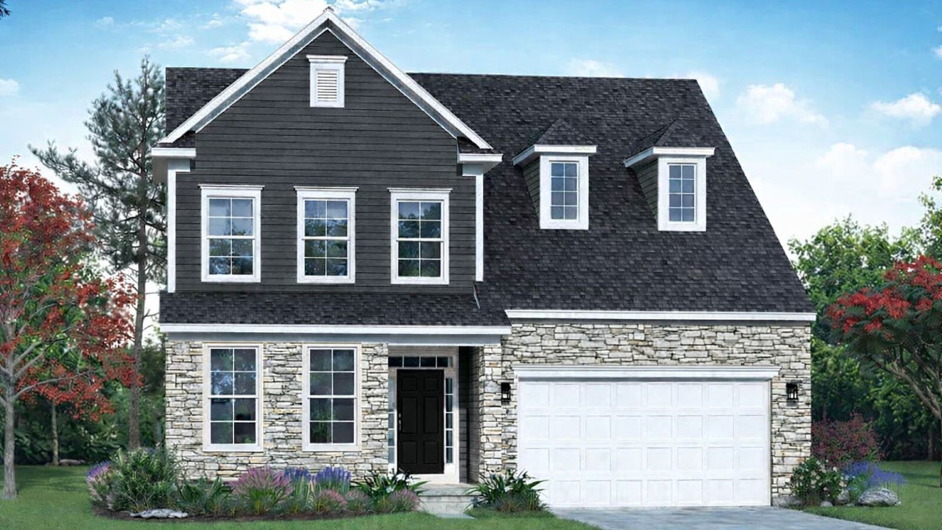 Elevation 1 with Partial Stone