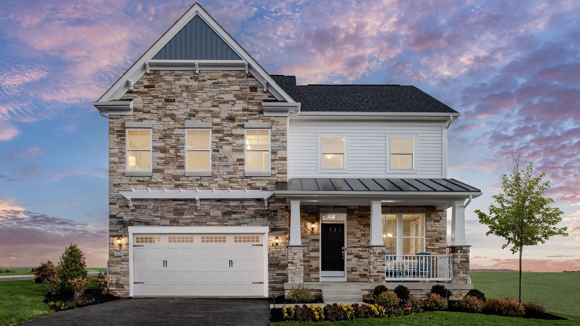 Bridgeport II:Bridgeport II Partial Stone and Siding Exterior at Brunswick Crossing in Frederick County, MD