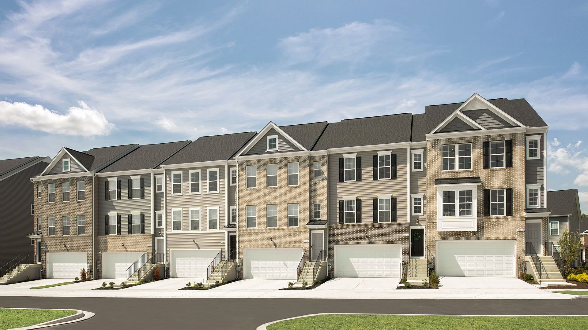 Grable Townhome Exterior at Westphalia Town Center