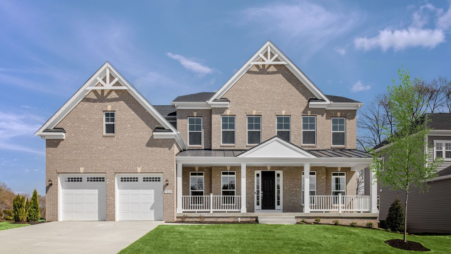 Creighton Elevation 3 with Full Brick:Creighton Elevation 3 with Full Brick at South Lake in Bowie, MD