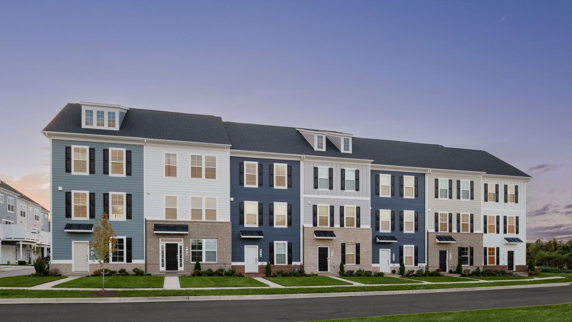 Pratt Exterior:Pratt Townhome at Greenleigh in Middle River, MD