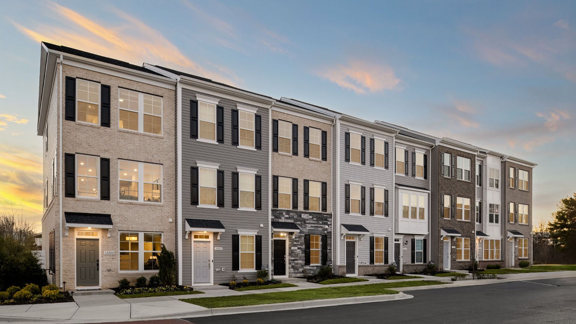 Abbey Townhome Exterior:Abbey Townhomes at Montgomery Village Center in Montgomery Village, MD