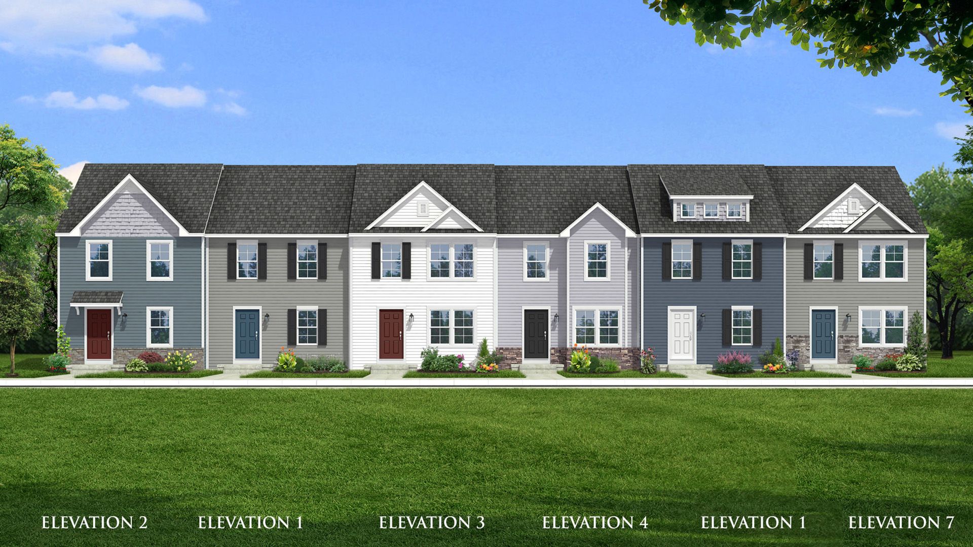 Madison II Elevations 1, 2, 3, 4, & 7