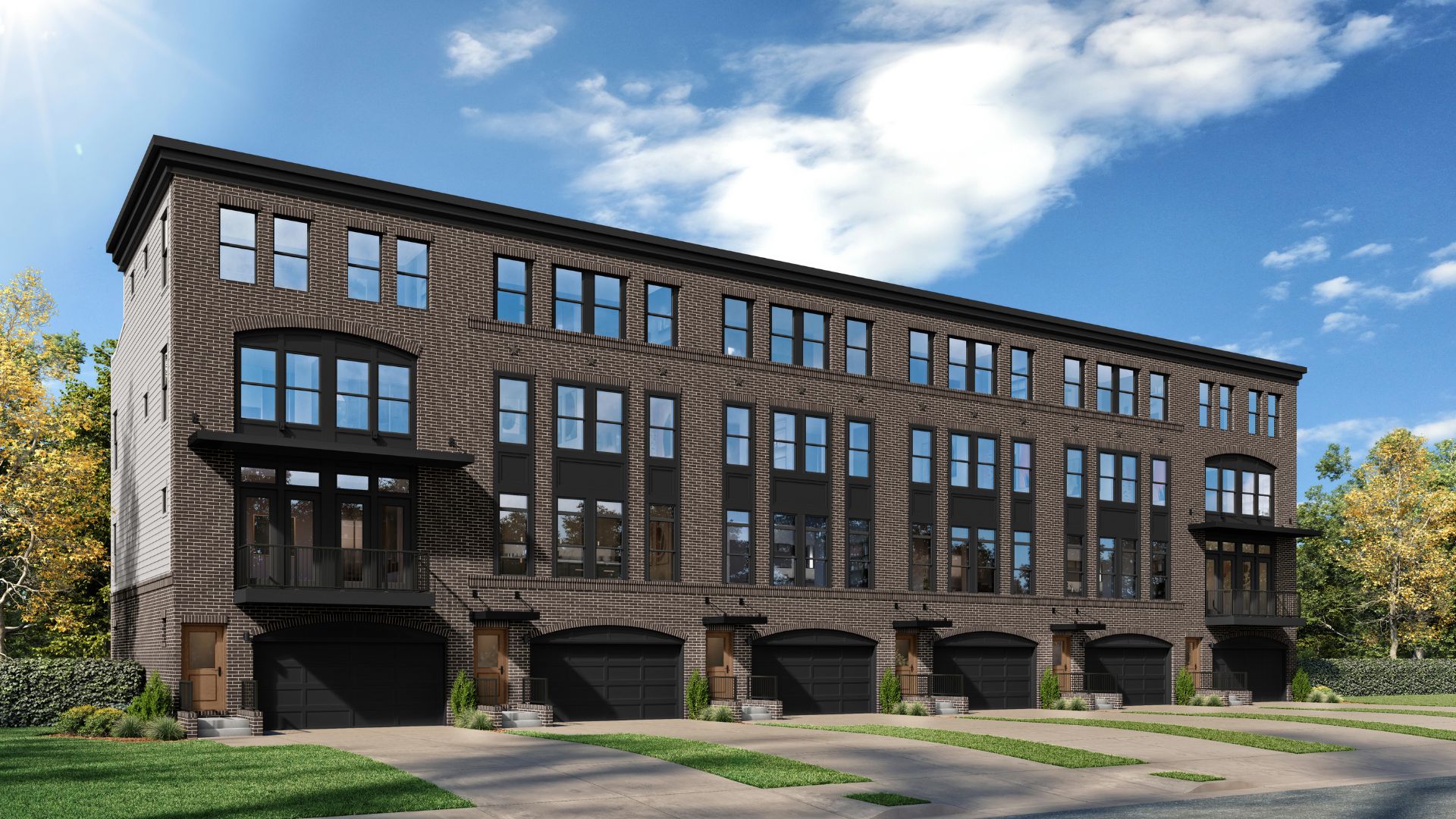 Waterford Townhome Exterior:Waterford Townhome Exterior at Locke Landing
