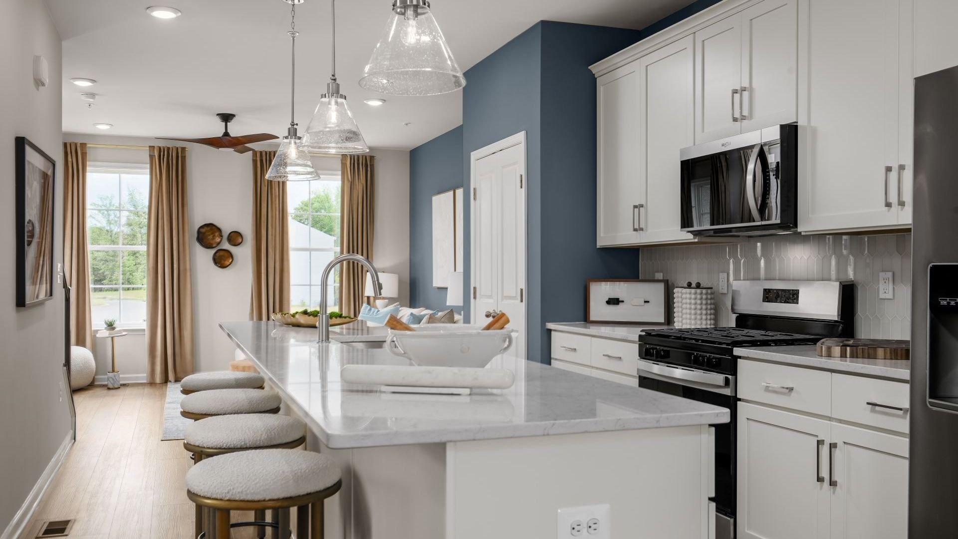 Kitchen and Living Room