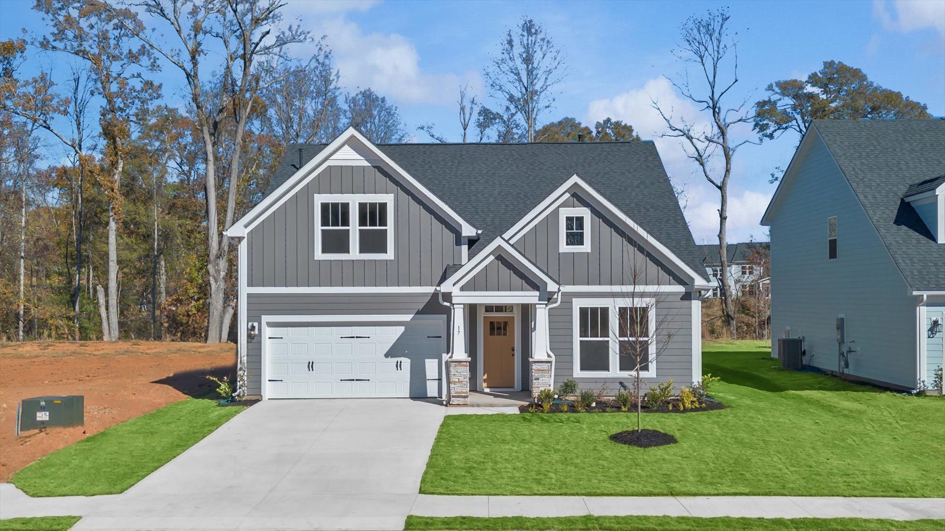 Eye-catching exterior and tasteful interior upgrades in a prime location:Elegant exterior with eye-catching curb appeal in a first-class DRB Homes community