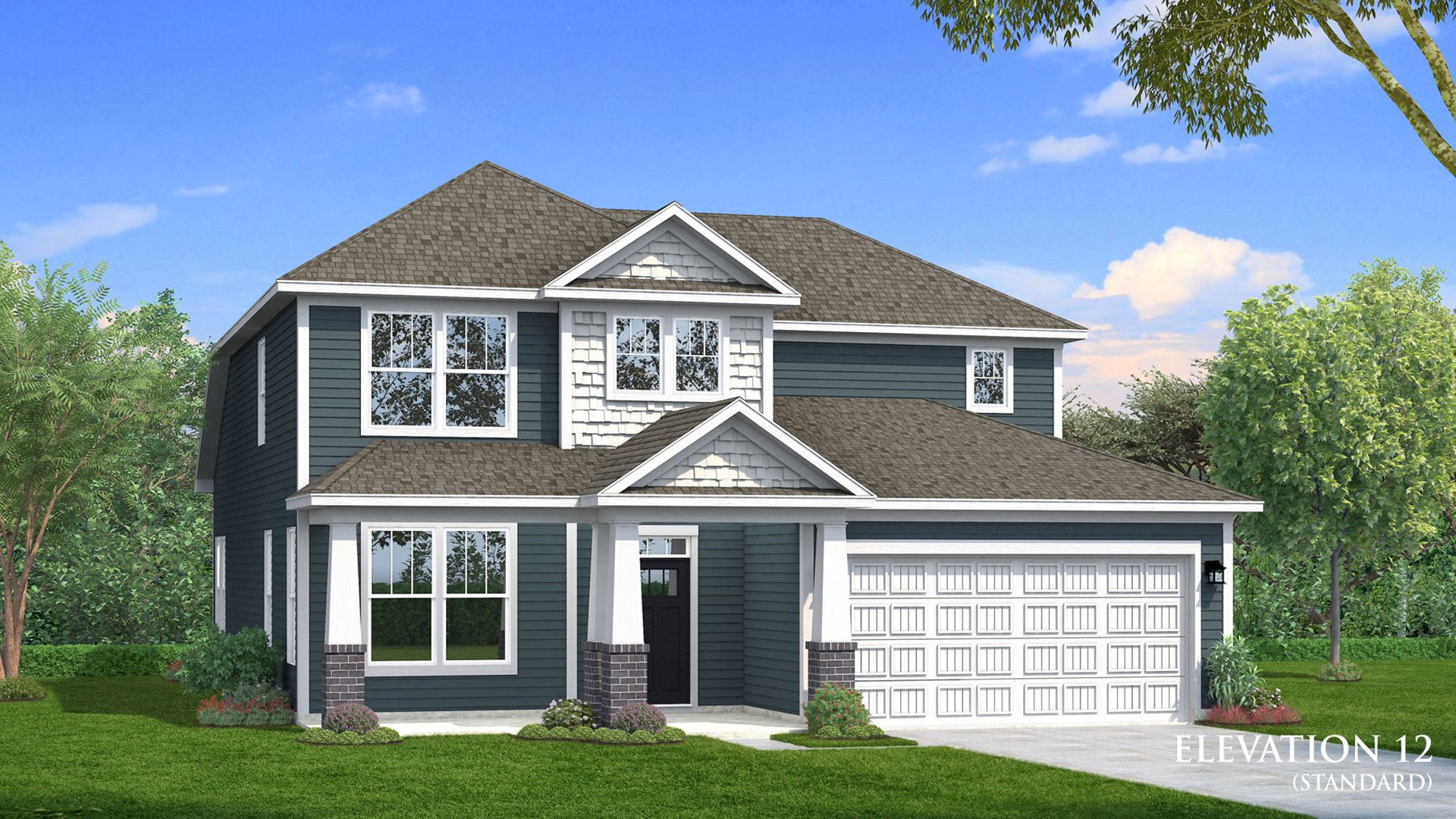 Elevation 12:Rendering of elevation 12 of The Middleton Design by DRB Homes