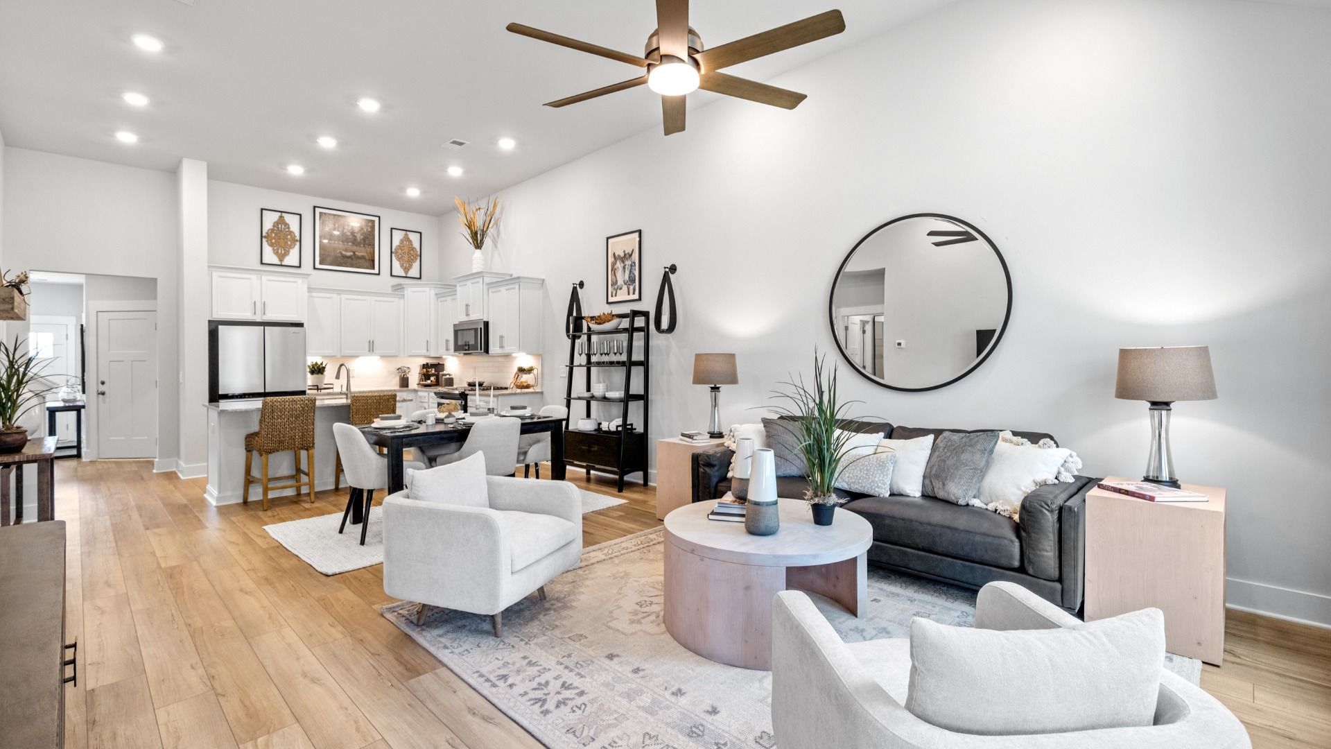 Family Room in two story townhome in Spartanburg, South Carolina