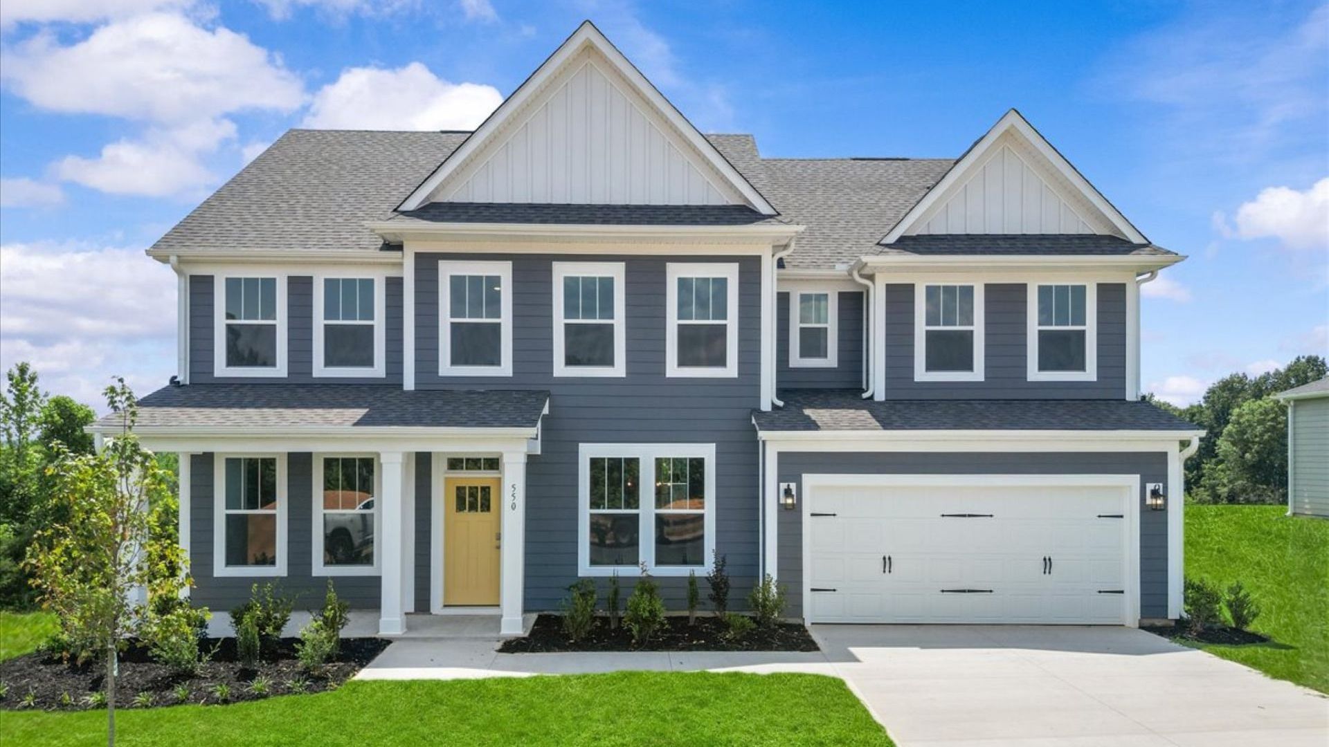 Exterior of two story home at Pinebrook by DRB Homes in Woodruff, SC