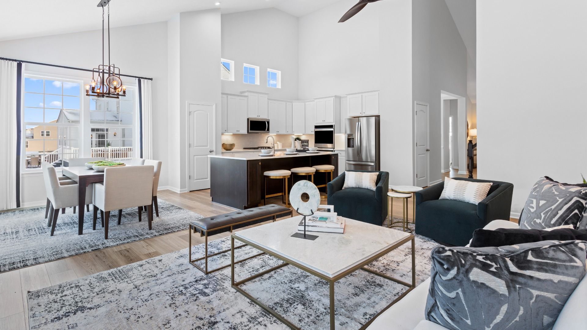 Aspen II Model at Deerfield Preserve - Kitchen and Family Room