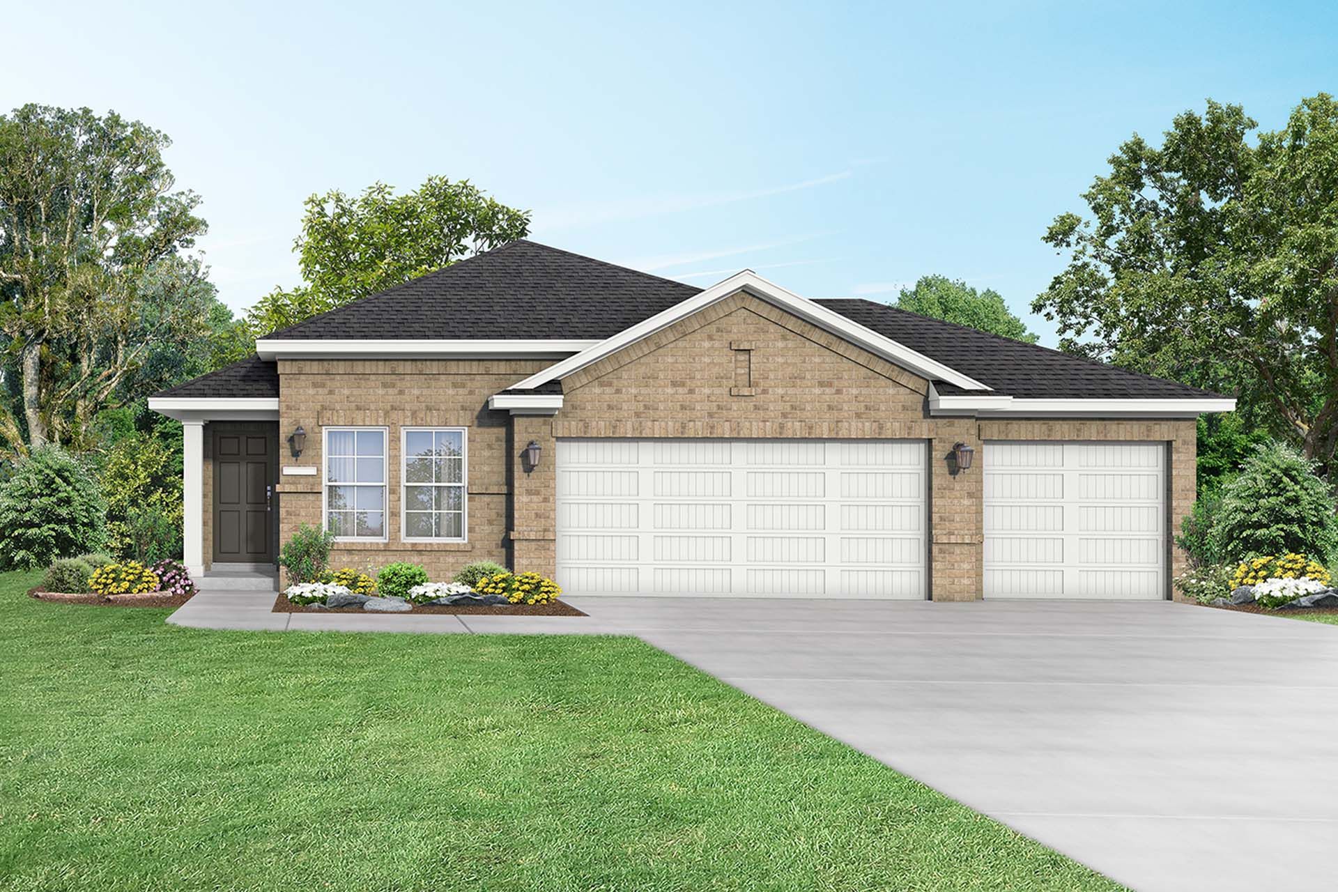 The Riviera A with 3-Car Garage:Build The Riviera A with 3-Car Garage - now starting at $333,990