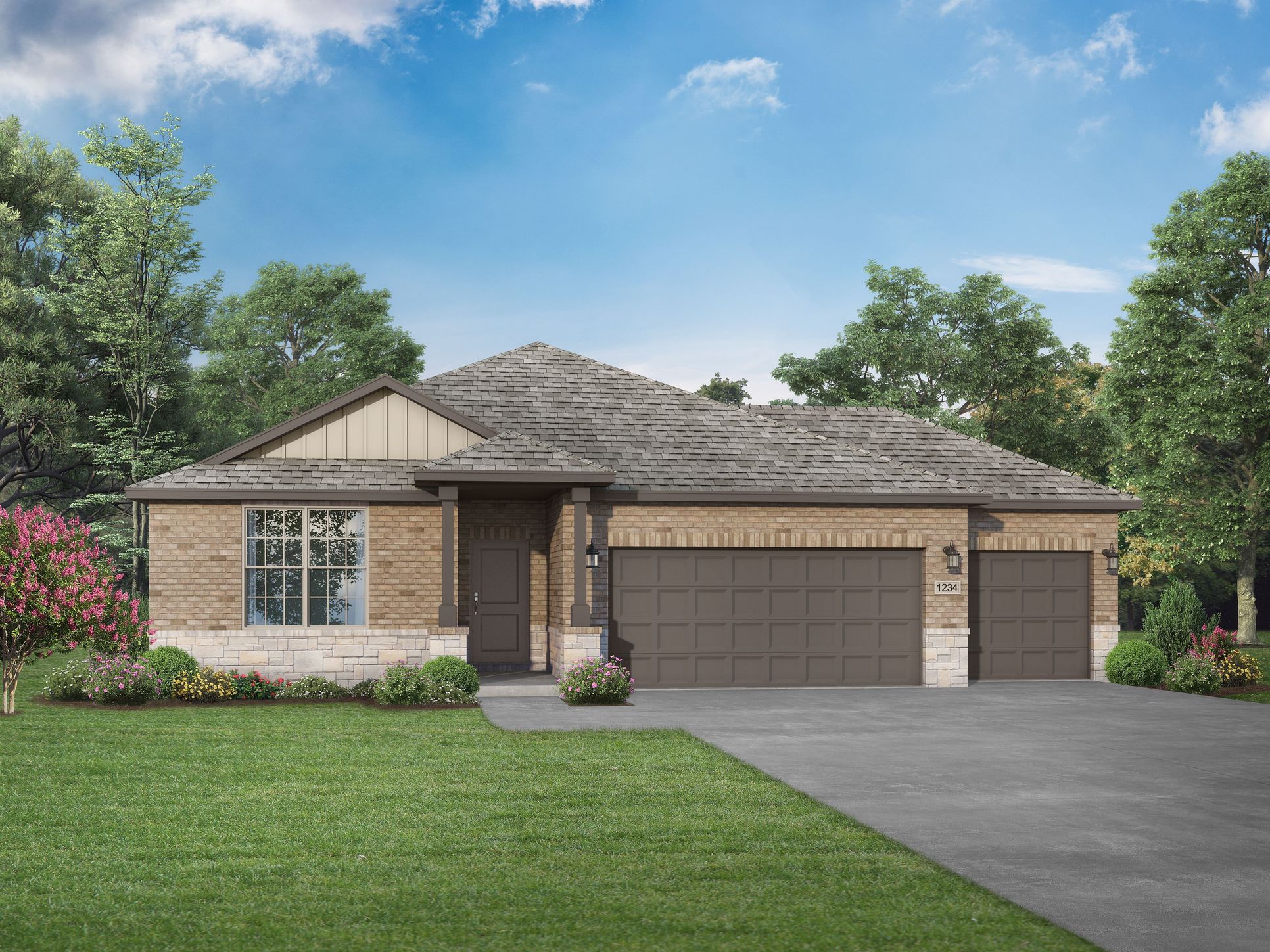 The Daphne F with 3-Car Garage:Build The Daphne F with 3-Car Garage - now starting at $314,990
