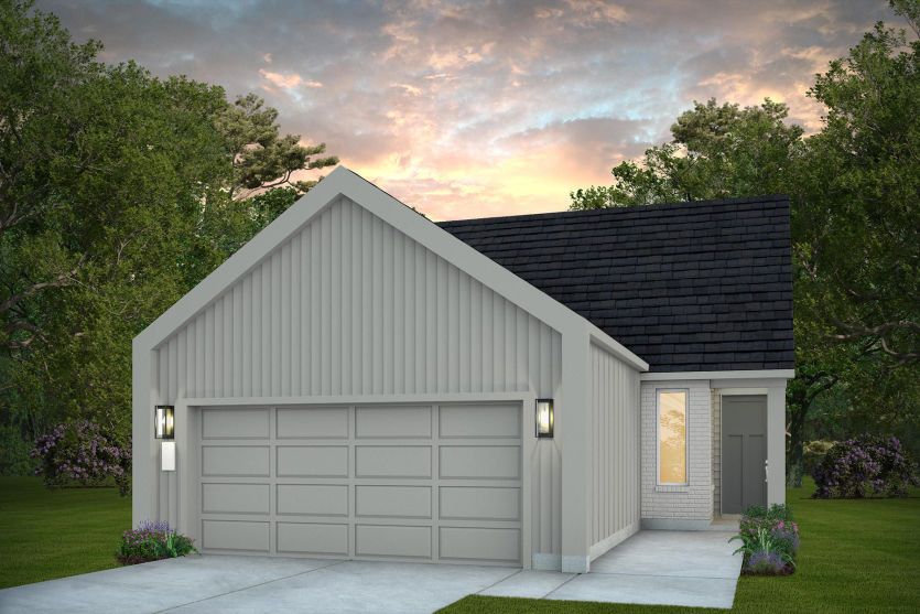 Compass:Elevation MD201 - Exterior Color Package: Metro Charcoal Painted Brick