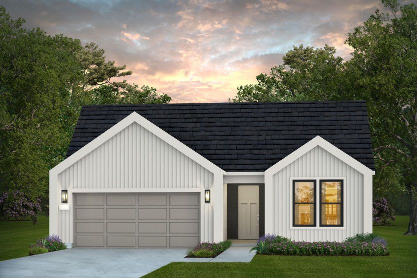 Mystique:Elevation MD201 - Exterior Color Package: Ironline Painted Brick