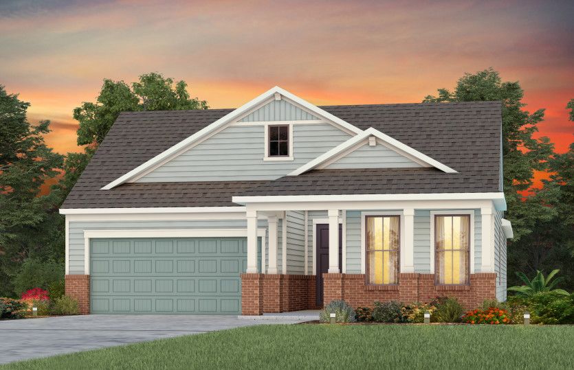 Exterior:Palmary Exterior LC212 with stone accent.